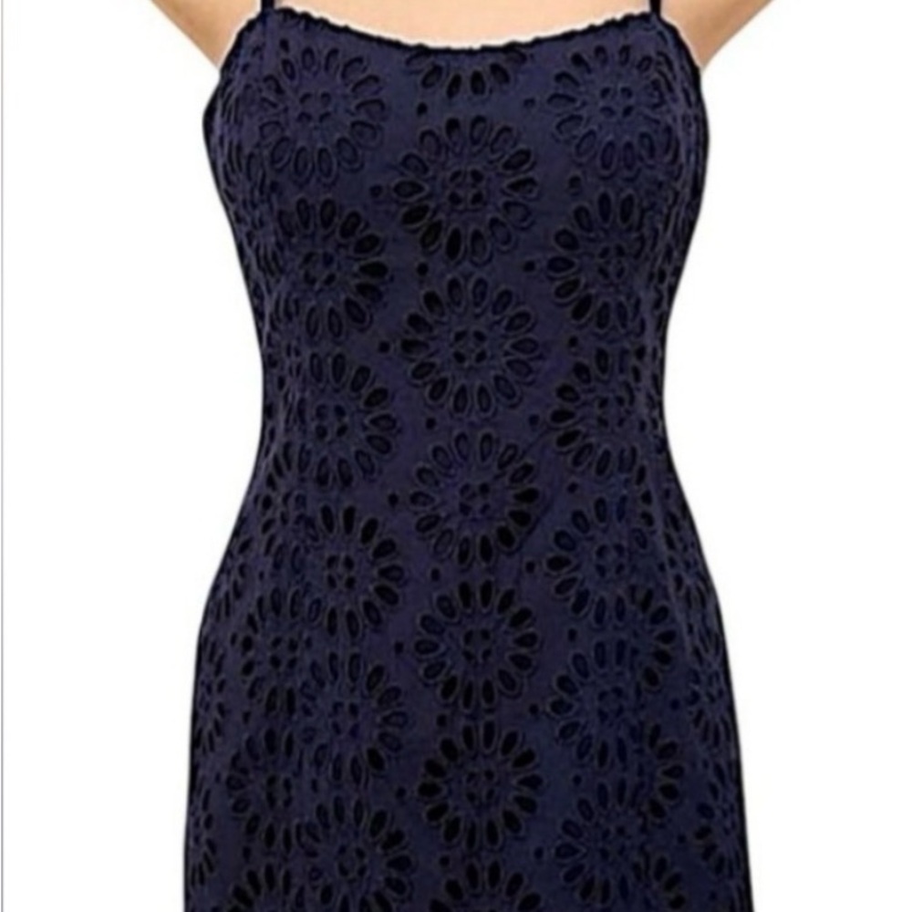 Lilly Pulitzer Navy Eyelet Spaghetti-Strap Mini - Picture 5 of 9